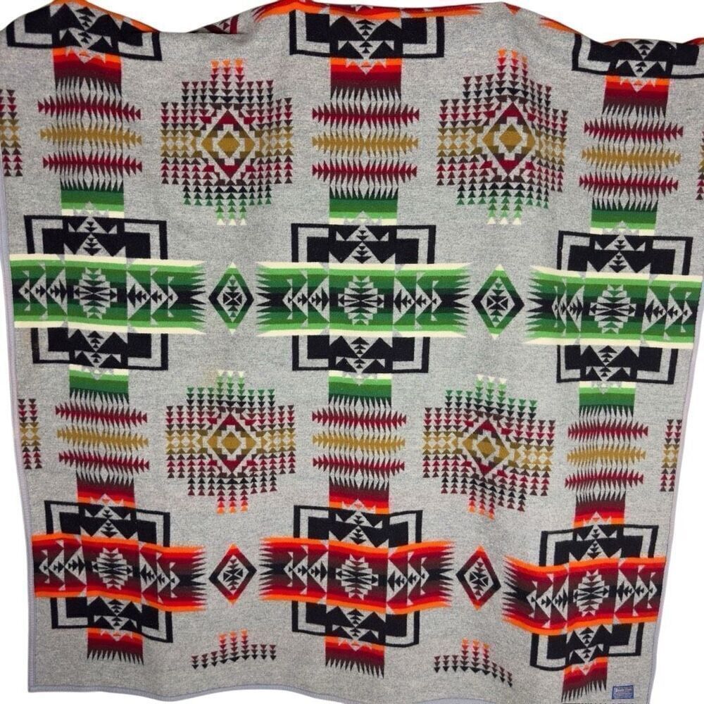 Pendleton Rare Vintage 100% Wool Aztec Blanket - Full/Queen